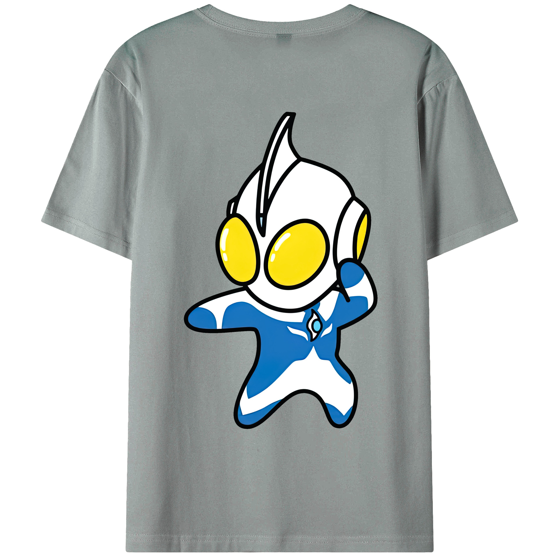 （画像用） ウルトラマン Ultraman 綿100％ メンズ半袖Tシャツ（バックプリント） 通気性